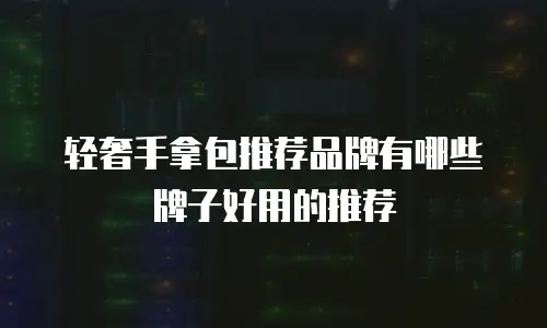 轻奢手拿包推荐品牌有哪些牌子好用的推荐