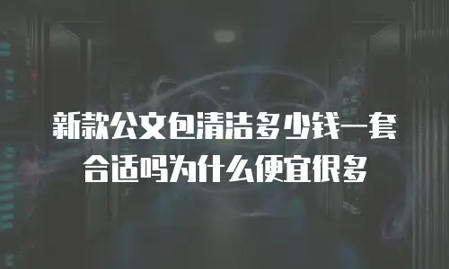 新款公文包清洁多少钱一套合适吗为什么便宜很多