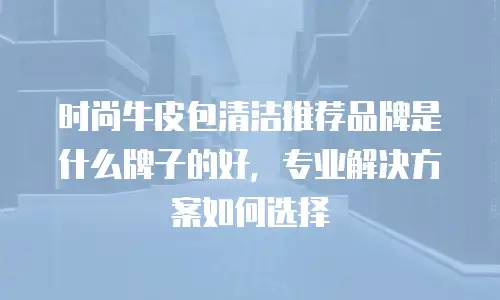 时尚牛皮包清洁推荐品牌是什么牌子的好，专业解决方案如何选择