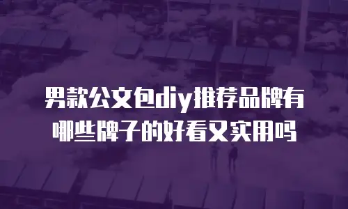 男款公文包diy推荐品牌有哪些牌子的好看又实用吗