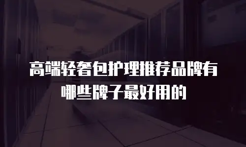 高端轻奢包护理推荐品牌有哪些牌子最好用的