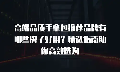 高端品质手拿包推荐品牌有哪些牌子好用？精选指南助你高效选购