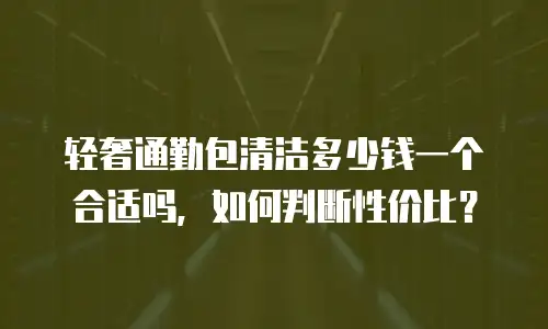 轻奢通勤包清洁多少钱一个合适吗，如何判断性价比？