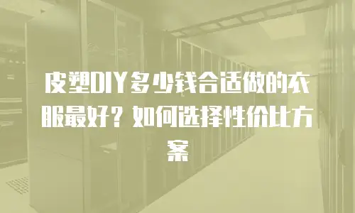 皮塑DIY多少钱合适做的衣服最好？如何选择性价比方案