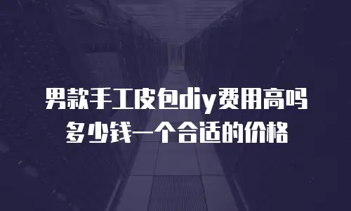 男款手工皮包diy费用高吗多少钱一个合适的价格