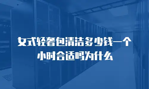 女式轻奢包清洁多少钱一个小时合适吗为什么