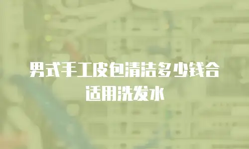 男式手工皮包清洁多少钱合适用洗发水