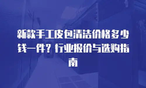新款手工皮包清洁价格多少钱一件？行业报价与选购指南