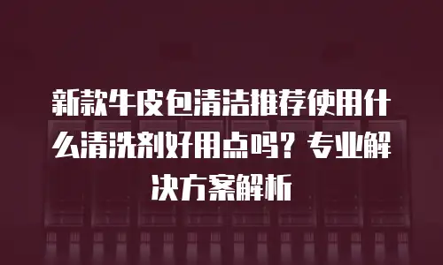 新款牛皮包清洁推荐使用什么清洗剂好用点吗？专业解决方案解析