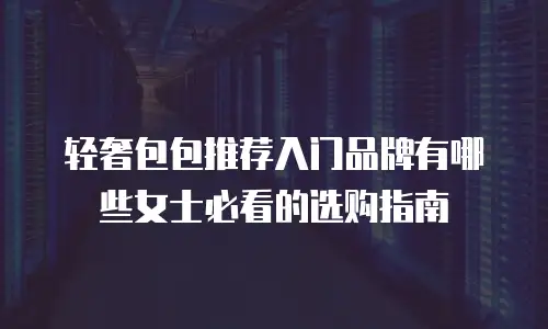 轻奢包包推荐入门品牌有哪些女士必看的选购指南