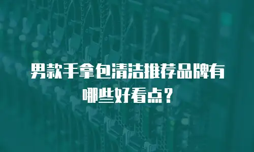 男款手拿包清洁推荐品牌有哪些好看点？