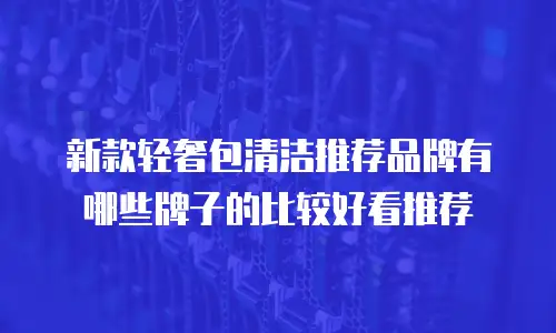 新款轻奢包清洁推荐品牌有哪些牌子的比较好看推荐