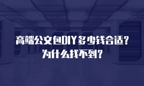 高端公文包DIY多少钱合适？为什么找不到？