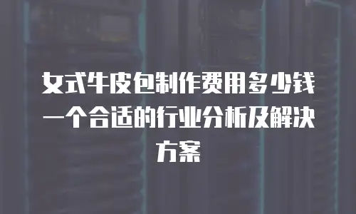 女式牛皮包制作费用多少钱一个合适的行业分析及解决方案