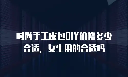 时尚手工皮包DIY价格多少合适，女生用的合适吗
