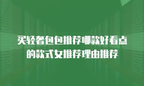 买轻奢包包推荐哪款好看点的款式女推荐理由推荐