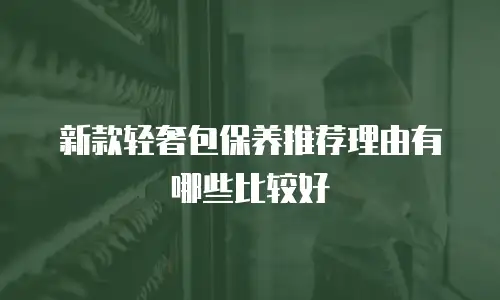 新款轻奢包保养推荐理由有哪些比较好