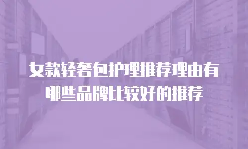 女款轻奢包护理推荐理由有哪些品牌比较好的推荐