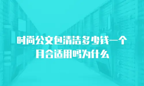 时尚公文包清洁多少钱一个月合适用吗为什么