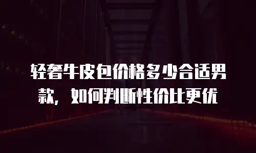 轻奢牛皮包价格多少合适男款，如何判断性价比更优