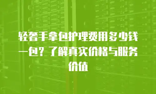 轻奢手拿包护理费用多少钱一包？了解真实价格与服务价值