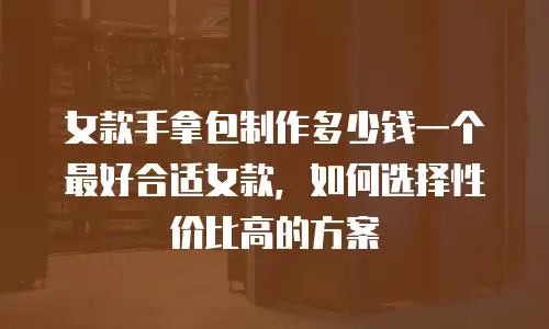 女款手拿包制作多少钱一个最好合适女款，如何选择性价比高的方案