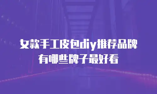 女款手工皮包diy推荐品牌有哪些牌子最好看
