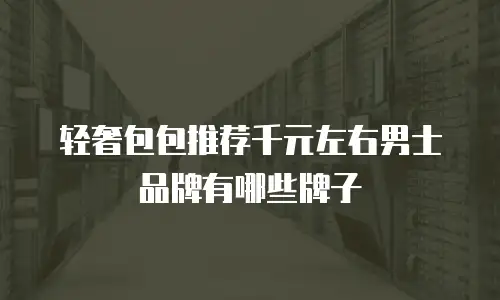 轻奢包包推荐千元左右男士品牌有哪些牌子