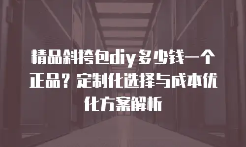 精品斜挎包diy多少钱一个正品？定制化选择与成本优化方案解析