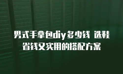 男式手拿包diy多少钱 选鞋省钱又实用的搭配方案