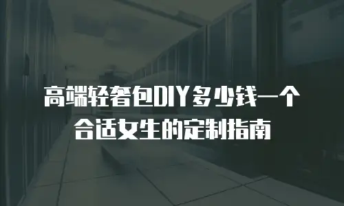 高端轻奢包DIY多少钱一个合适女生的定制指南