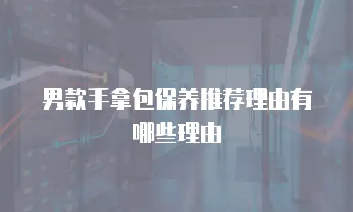 男款手拿包保养推荐理由有哪些理由