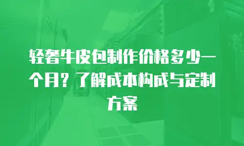 轻奢牛皮包制作价格多少一个月？了解成本构成与定制方案