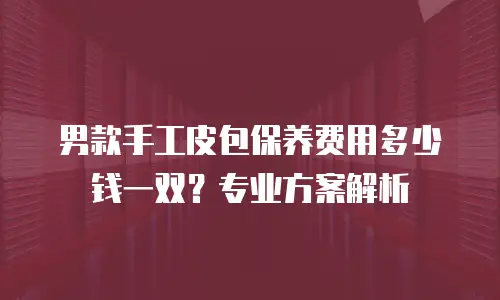 男款手工皮包保养费用多少钱一双？专业方案解析
