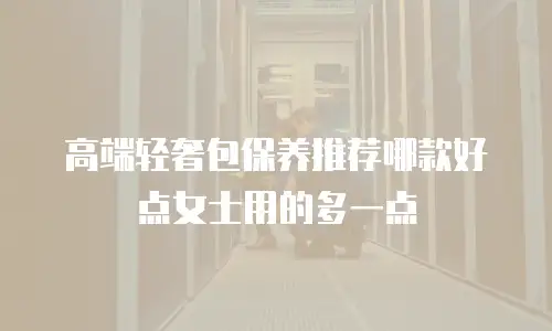 高端轻奢包保养推荐哪款好点女士用的多一点