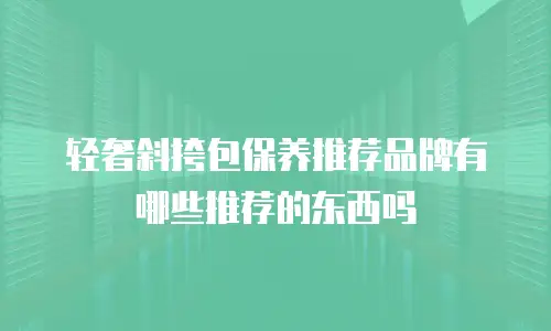 轻奢斜挎包保养推荐品牌有哪些推荐的东西吗