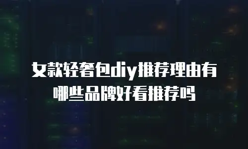 女款轻奢包diy推荐理由有哪些品牌好看推荐吗