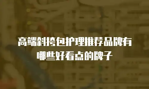 高端斜挎包护理推荐品牌有哪些好看点的牌子