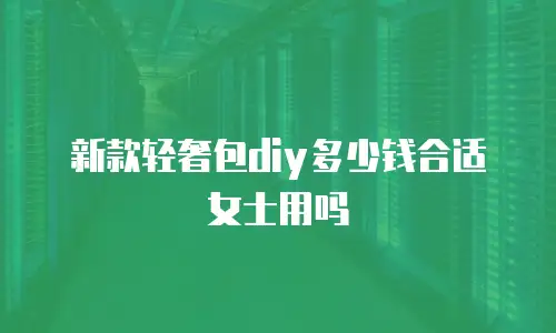 新款轻奢包diy多少钱合适女士用吗