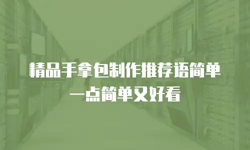 精品手拿包制作推荐语简单一点简单又好看