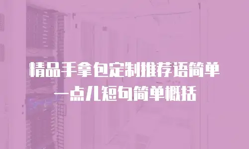 精品手拿包定制推荐语简单一点儿短句简单概括