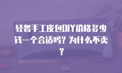轻奢手工皮包DIY价格多少钱一个合适吗？为什么不卖？