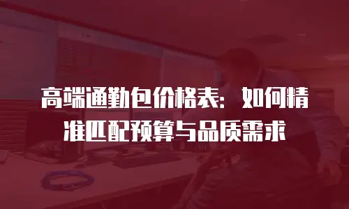 高端通勤包价格表：如何精准匹配预算与品质需求