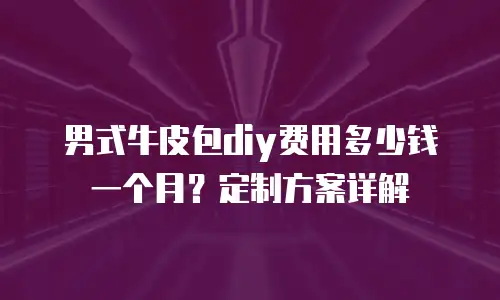 男式牛皮包diy费用多少钱一个月？定制方案详解