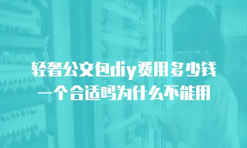 轻奢公文包diy费用多少钱一个合适吗为什么不能用