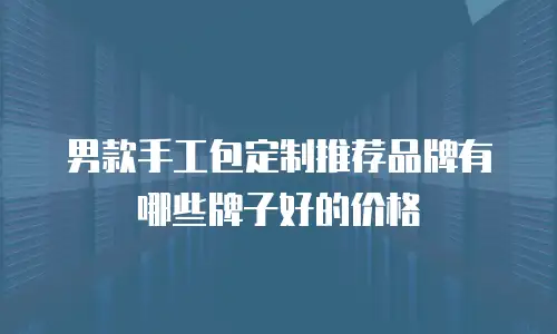 男款手工包定制推荐品牌有哪些牌子好的价格