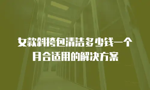 女款斜挎包清洁多少钱一个月合适用的解决方案