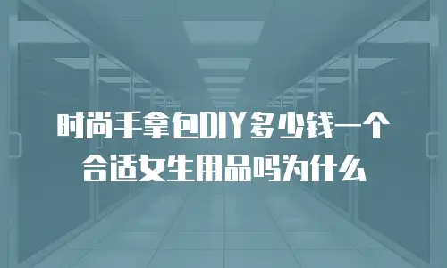 时尚手拿包DIY多少钱一个合适女生用品吗为什么