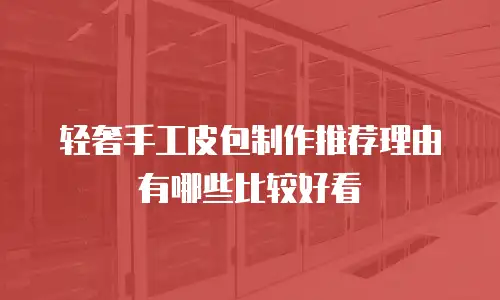 轻奢手工皮包制作推荐理由有哪些比较好看