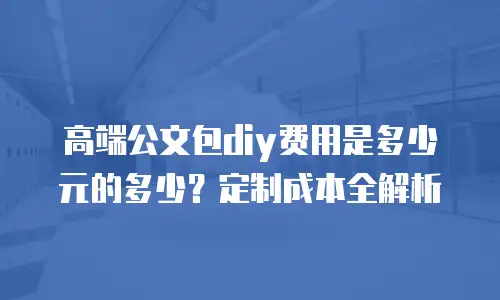 高端公文包diy费用是多少元的多少？定制成本全解析